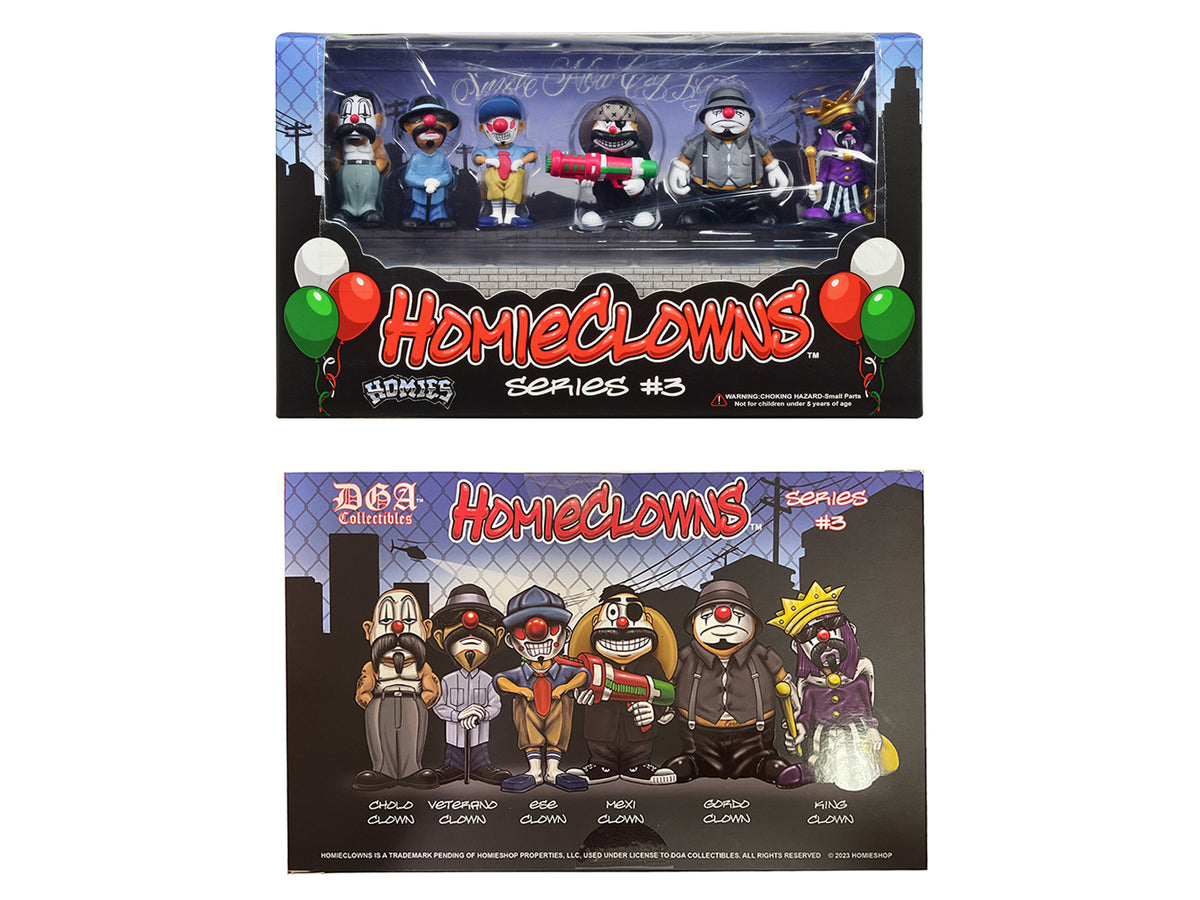 "HomieClowns" Series 3 2-Inch Figures Set of 6 pcs by Homies