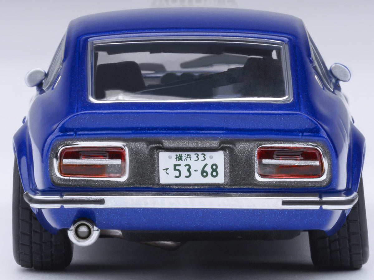Nissan Fairlady Z RHD (Right Hand Drive) "Akuma No Z" Blue Metallic "Wangan Midnight - Comic #4 Version" Manga 1/64 Model Car by Autoart