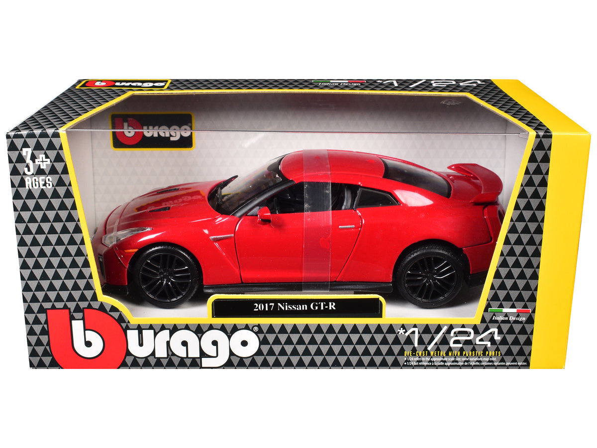 2017 Nissan GT-R R35 Red 1/24 Diecast Car Model - Bburago