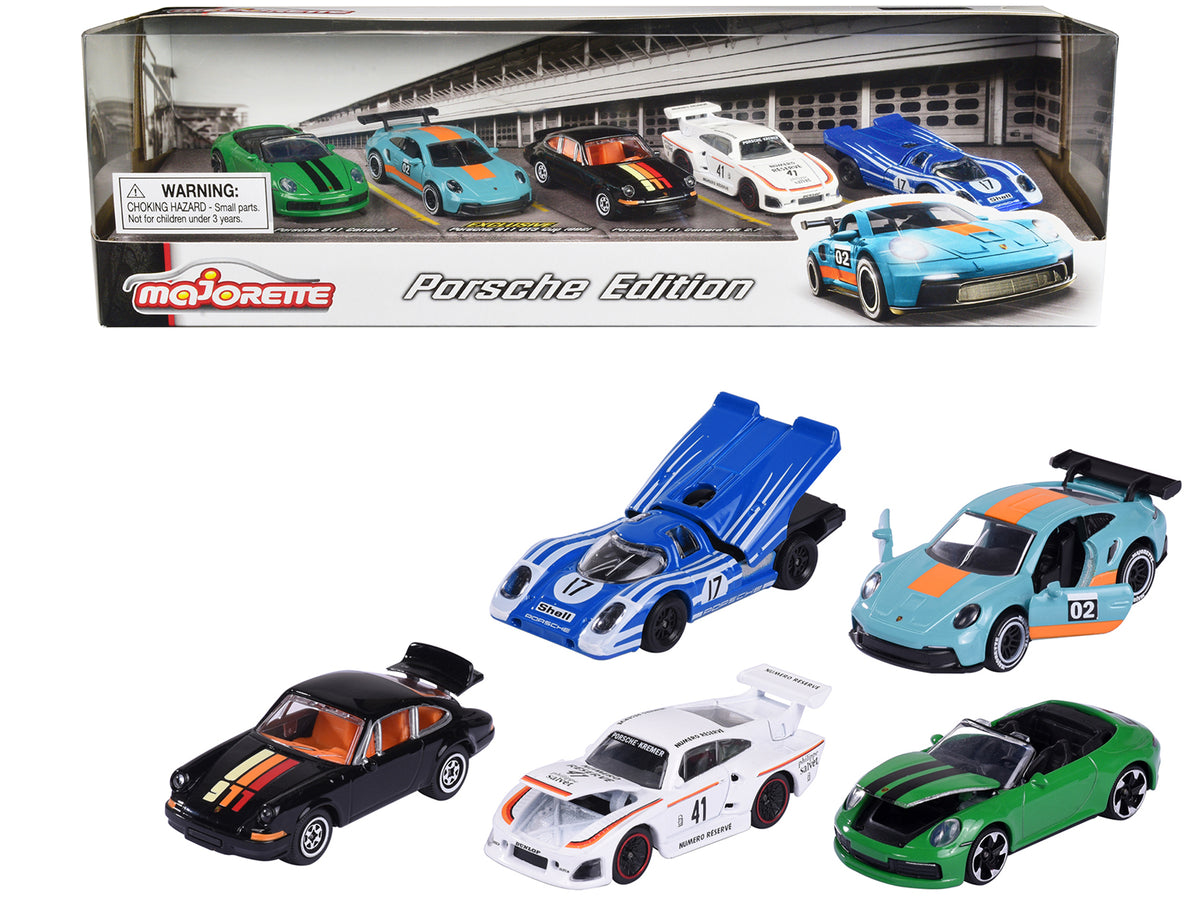 Porsche Edition (2023) 5 piece Set 1/64 Diecast Cars by Majorette