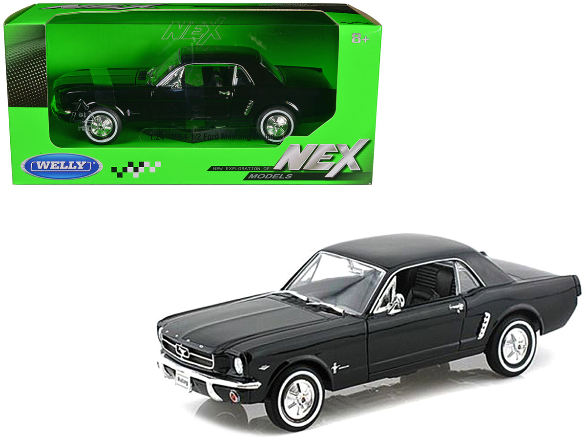 1964 1/2 Ford Mustang Coupe Hard Top Black 1/24 Diecast by Welly