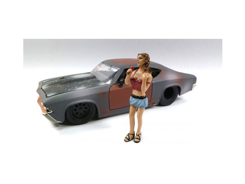 Look Out Girl Monica Figure For 1:24 Scale Diecast Car Models - American Diorama