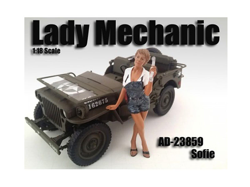 Lady Mechanic Sofie Figure For 1:18 Scale Models - American Diorama