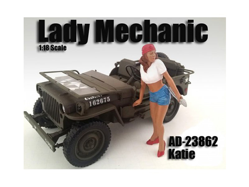 Lady Mechanic Katie Figure For 1:18 Scale Models - American Diorama