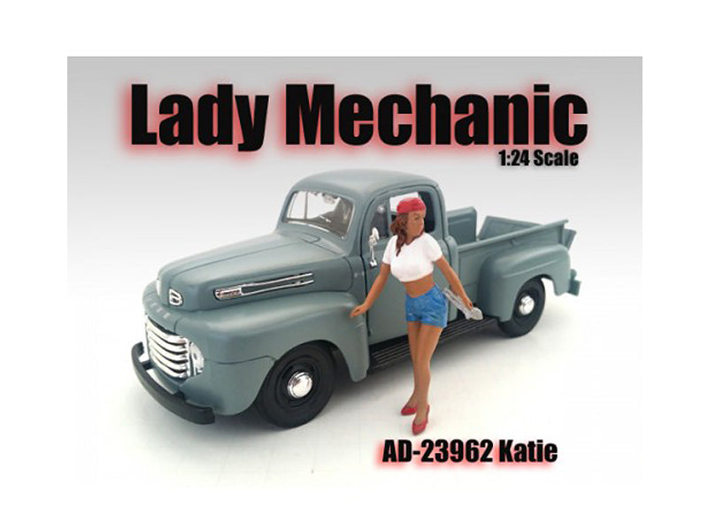 Lady Mechanic Katie Figurine for 1/24 Scale Models - American Diorama