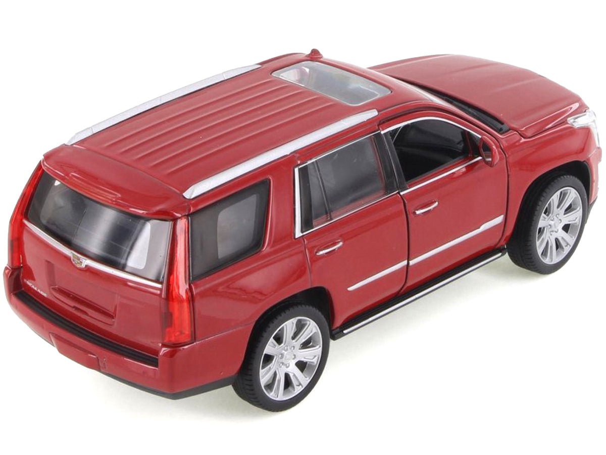 2017 Cadillac Escalade with Sunroof Red Metallic 1/24-1/27 Diecast by Welly