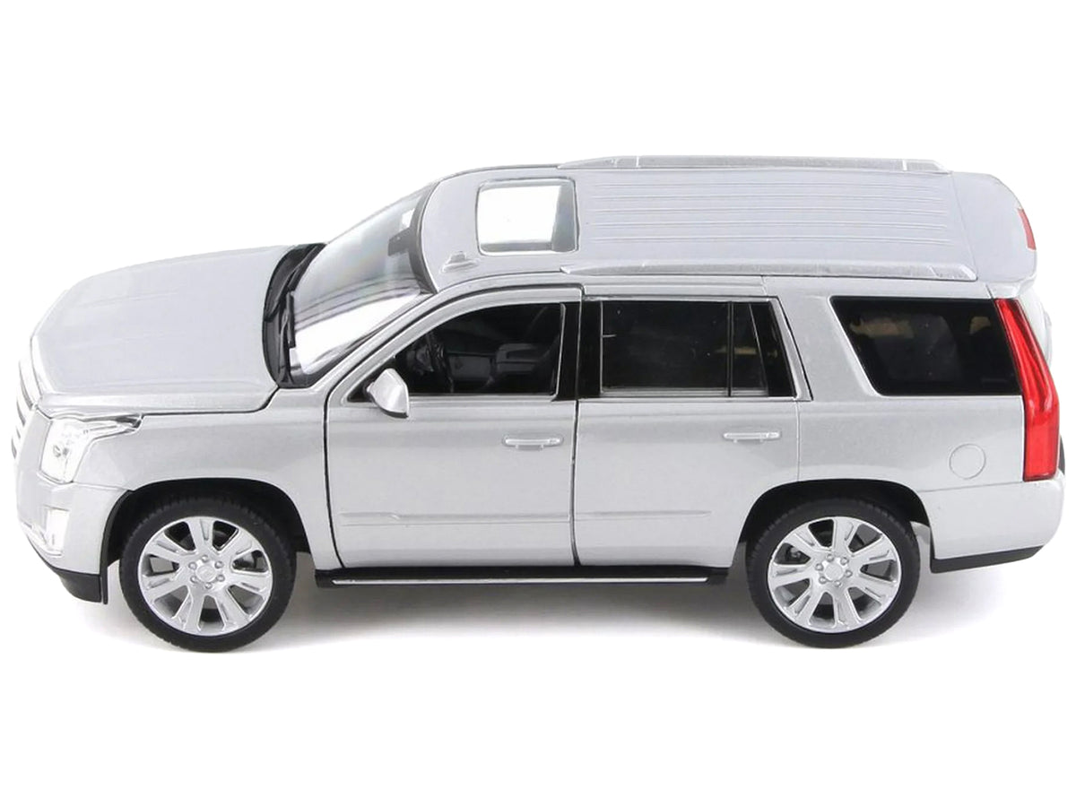 2017 Cadillac Escalade with Sunroof Silver Metallic 1/24-1/27 Diecast by Welly