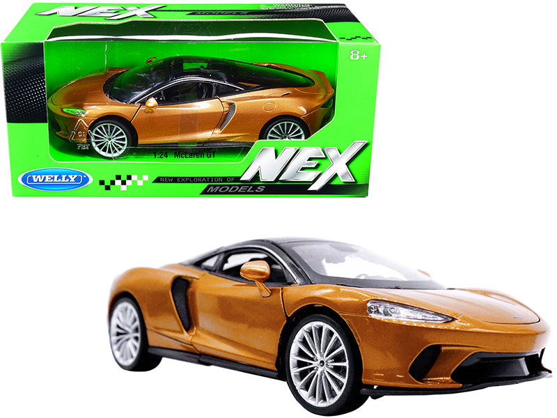 McLaren GT Gold Metallic with Black Top "NEX Models" 1/24 Diecast by Welly