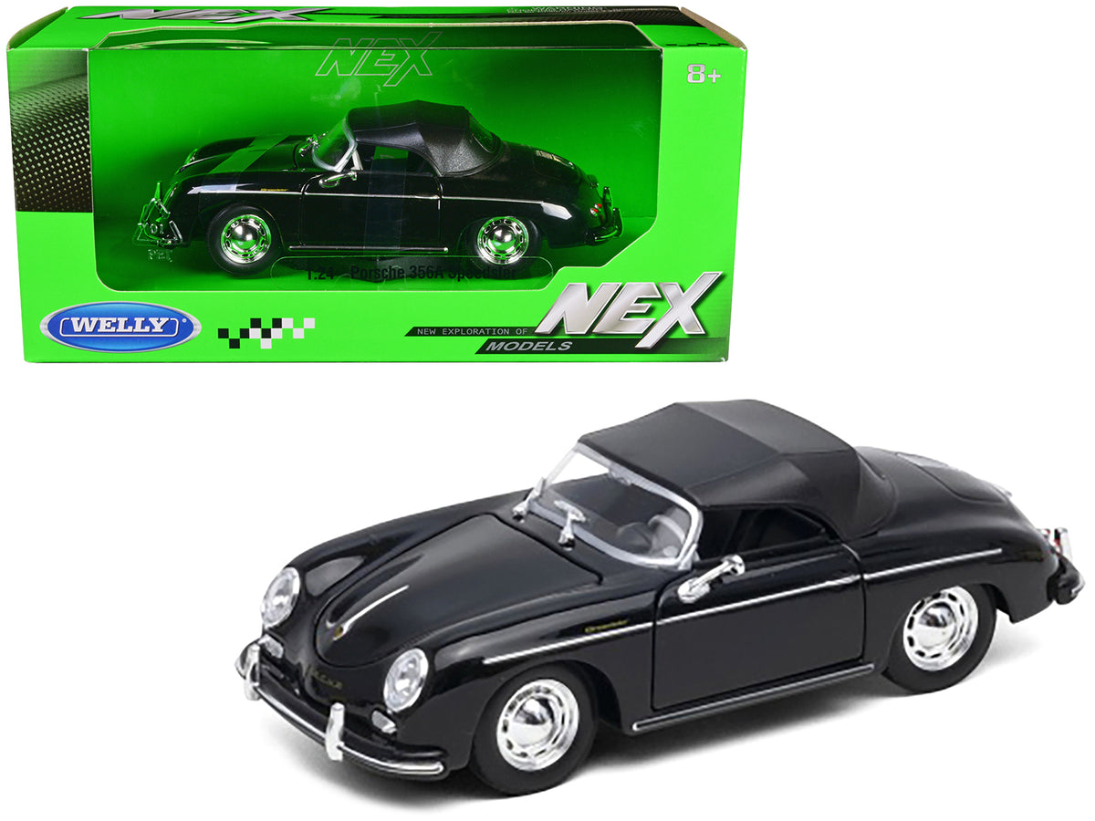 Porsche 356A Speedster Soft Top Black "NEX Models" Series 1/24 Diecast by Welly