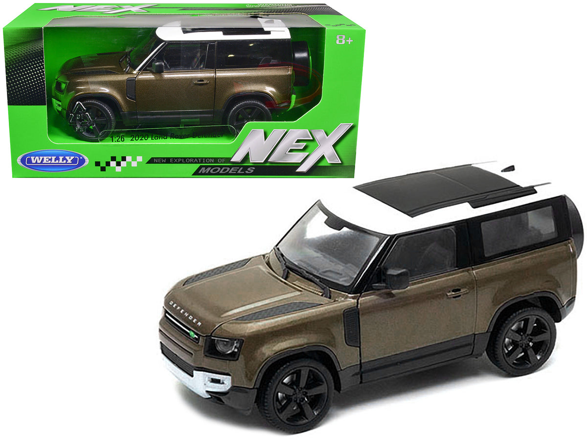2020 Land Rover Defender Brown Metallic with White Top "NEX Models" 1/26 Diecast