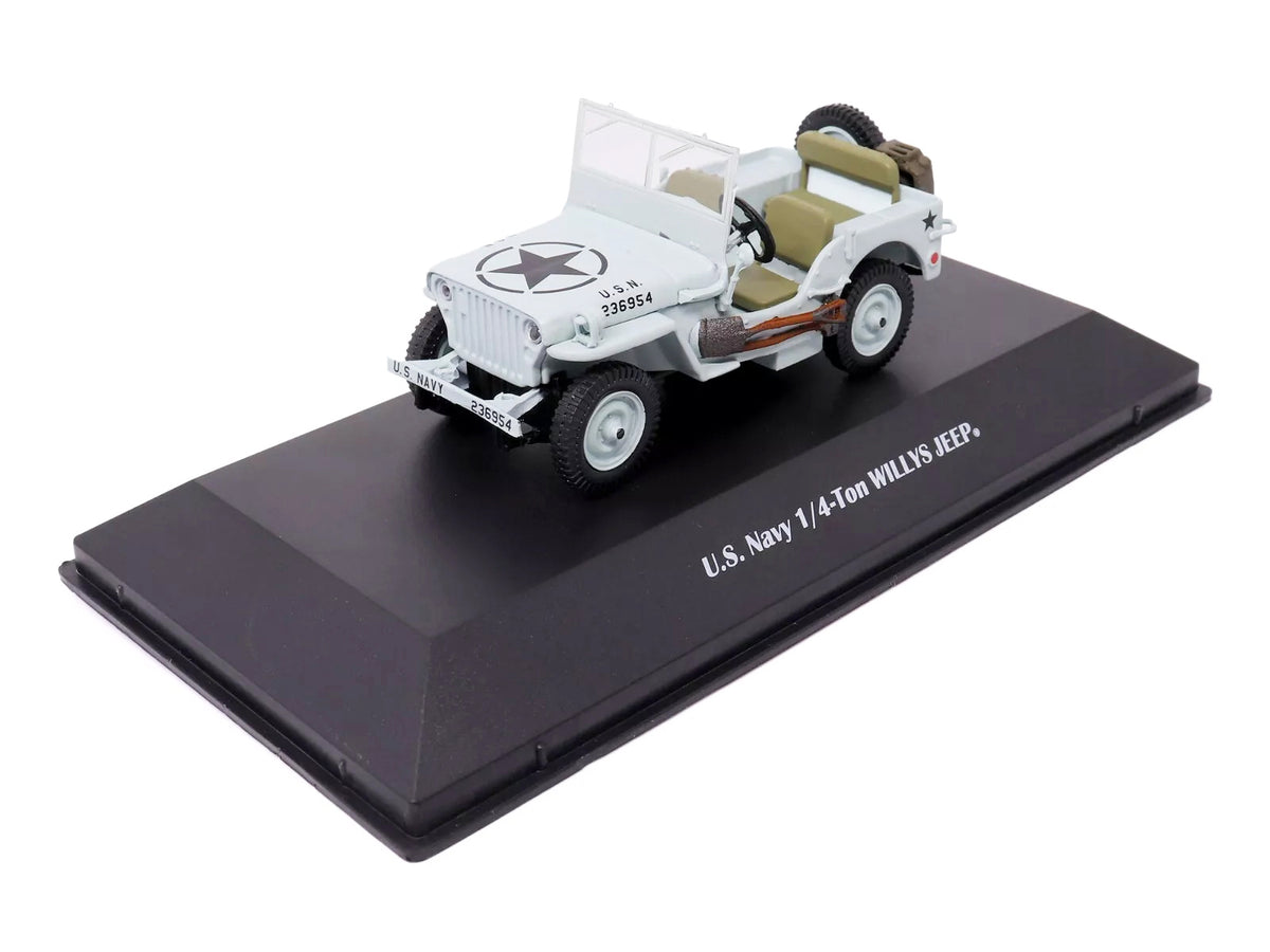 Willys Jeep 1/4-Ton Car Light Blue "United States Navy" 1/43 Diecast