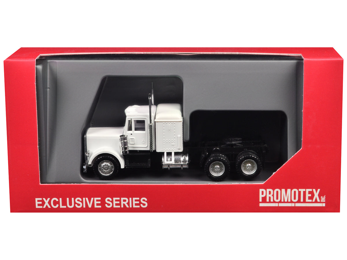 Peterbilt Sleeper Cab White 1/87 (HO) Plastic Model by Promotex