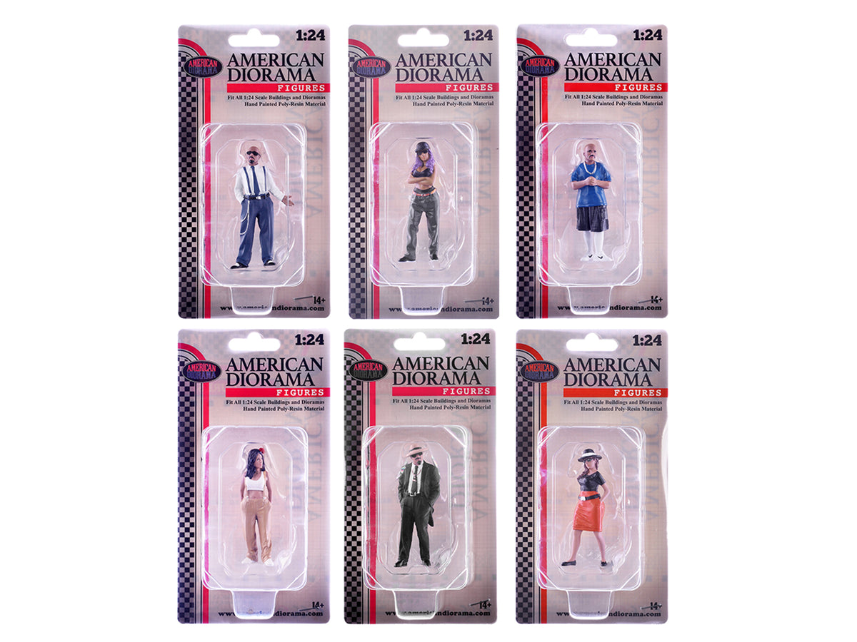 "Hanging Out 3" 6 piece Figure Set for 1/24 Scale Models - American Diorama