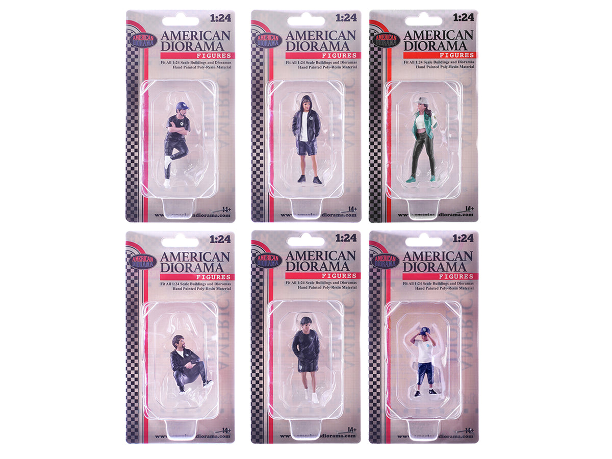 "LB Nation" 6 piece Figure Set for 1/24 Scale Models - American Diorama
