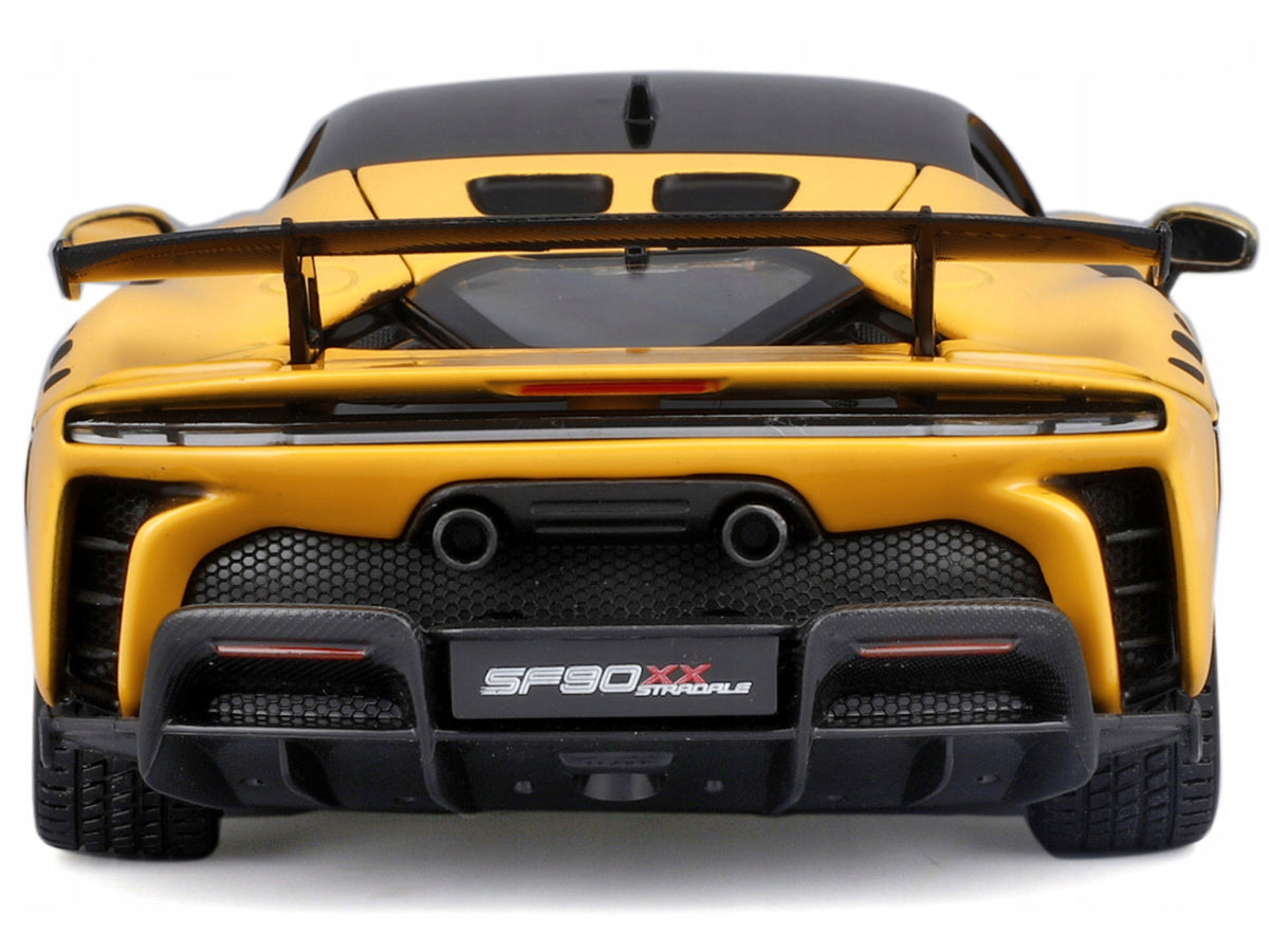 Ferrari SF90 XX Stradale Yellow Black Top 1/24 Diecast Model Car - Bburago