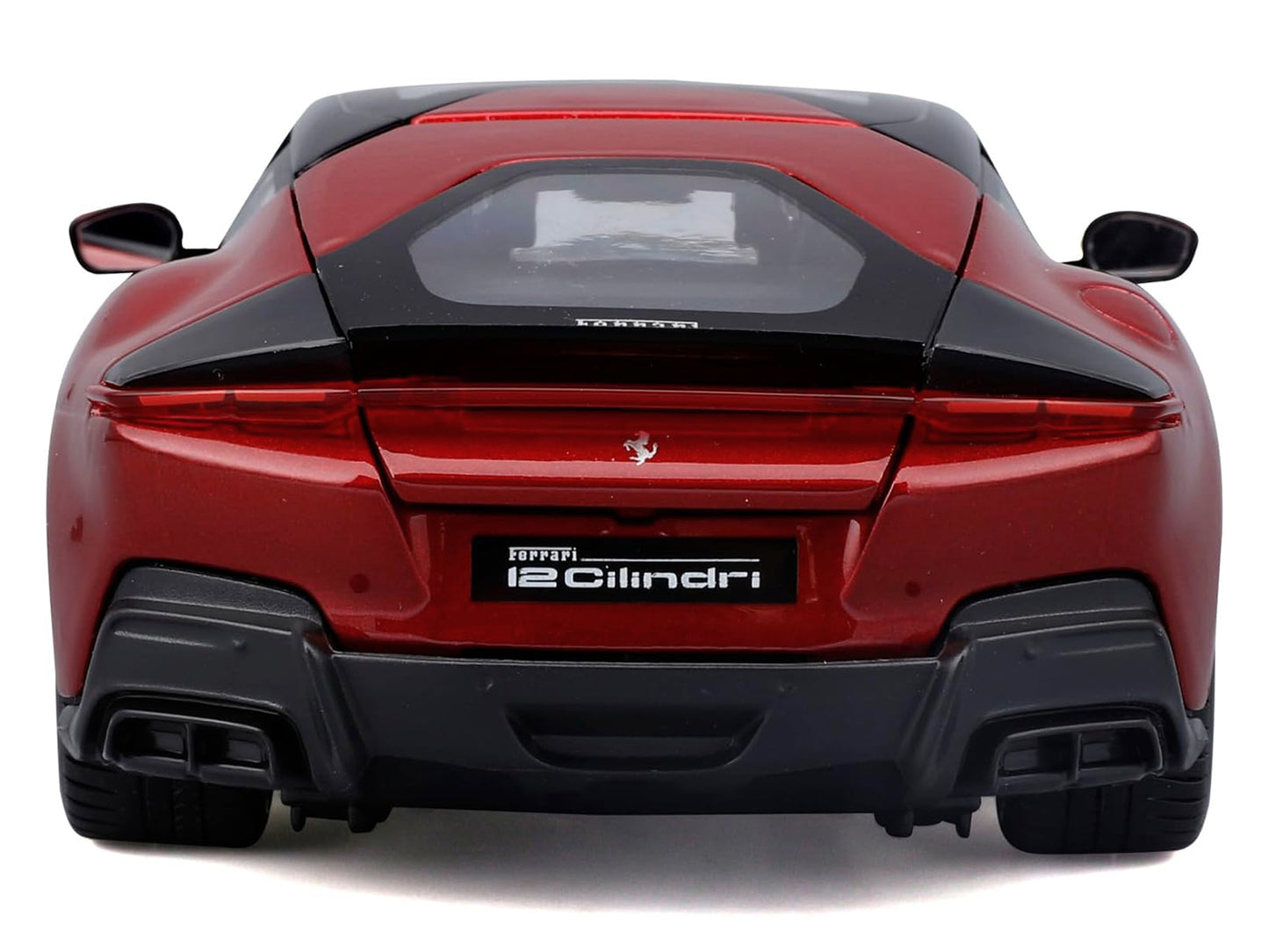Ferrari 12Cilindri Red Metallic with Black Top "Race + Play" Series 1/24 Diecast Model Car by Bburago