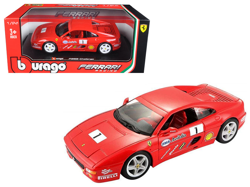 Ferrari F355 Challenge Red 1/24 Diecast Model Car - Bburago