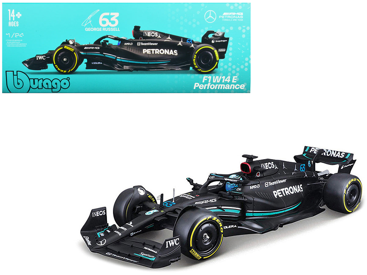 Mercedes-AMG F1 W14 E Performance #63 George 1/24 Diecast Model Car - Bburago