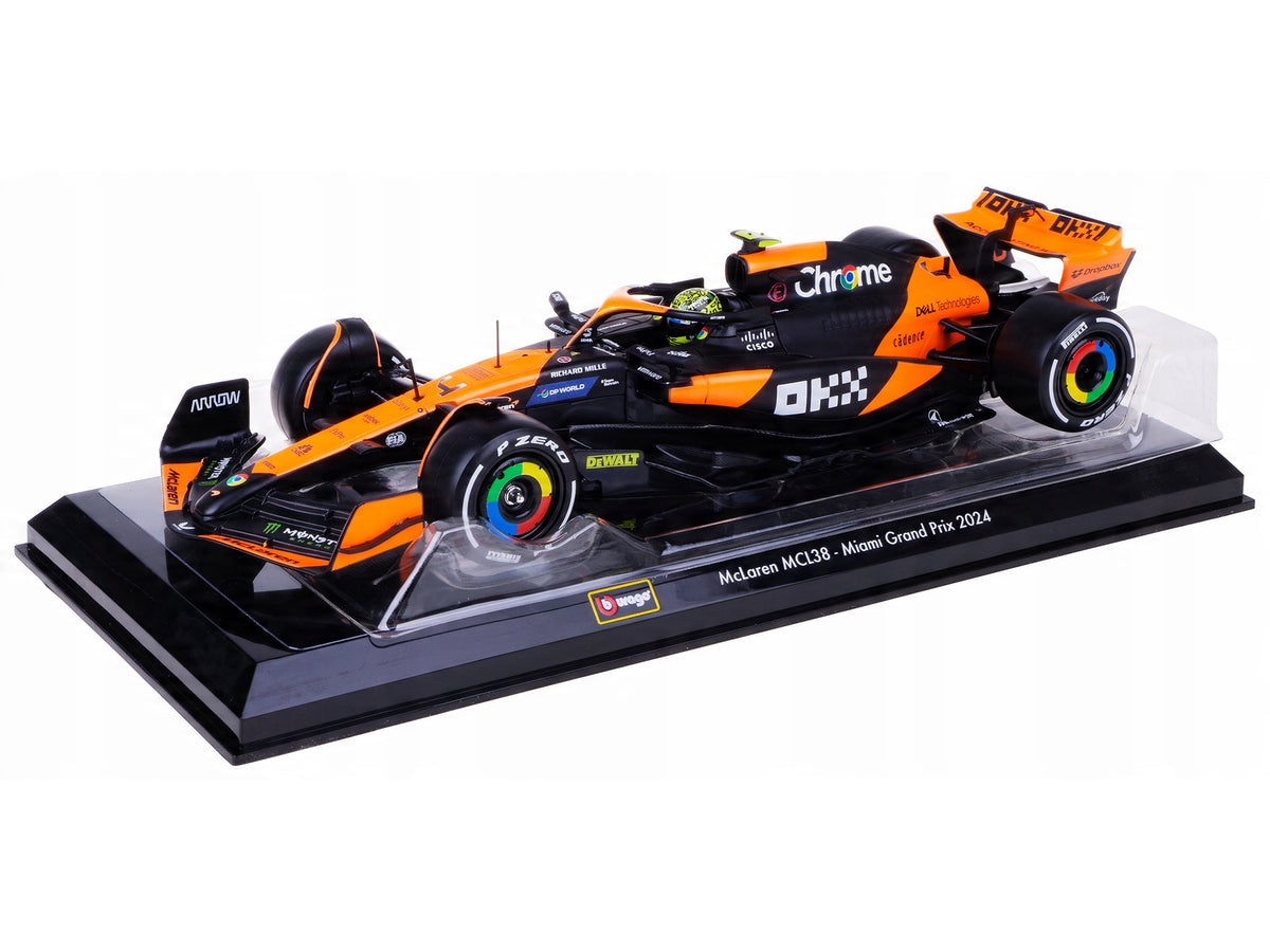 McLaren MCL38 #4 Lando Norris Winner Formula 1/24 Diecast Model Car - Bburago