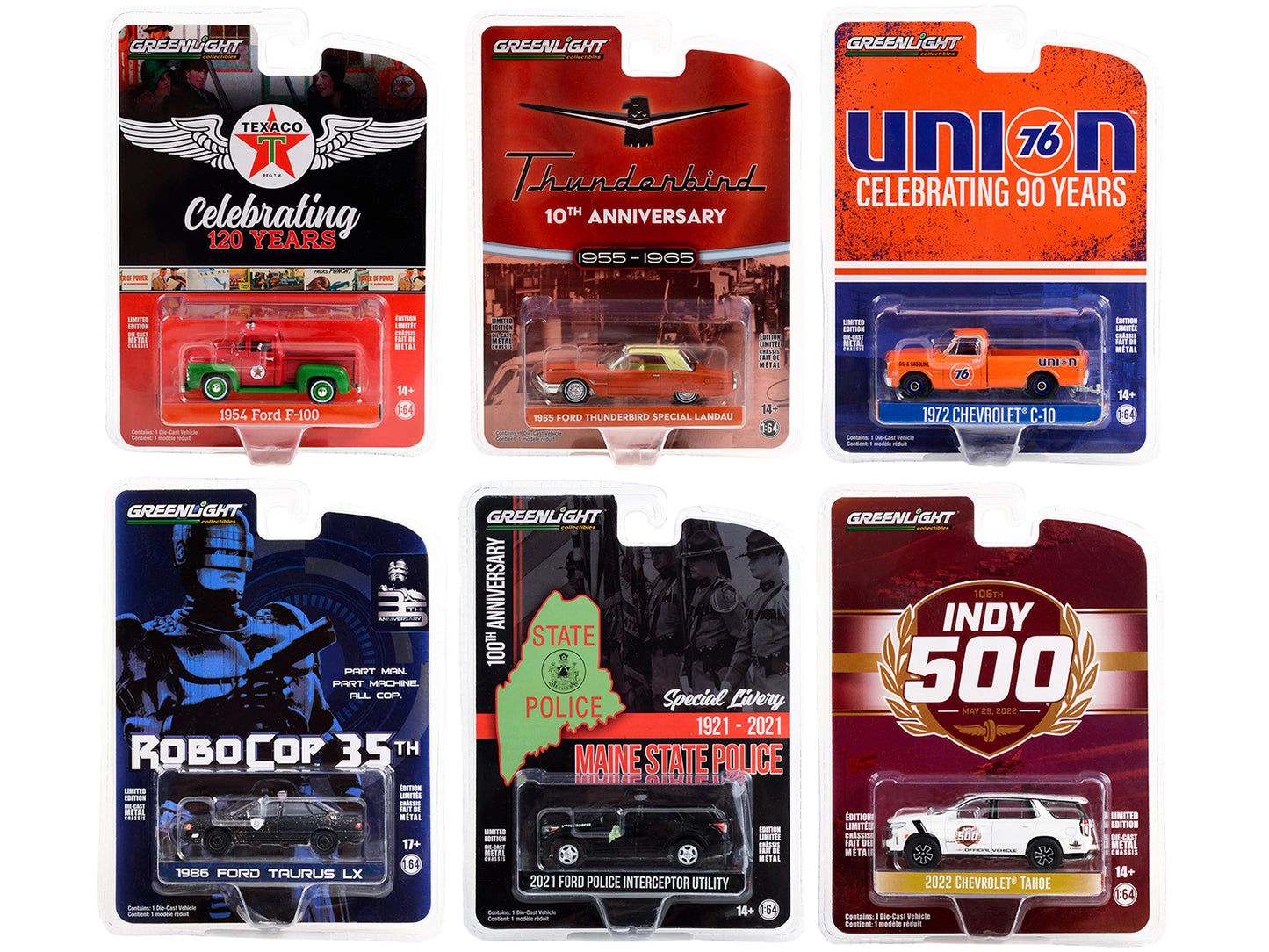 GreenLight "Anniversary Collection" Set of 6 pieces Series 15 1/64 Diecast Model Cars by <h2>"Anniversary Greenlight</h2> <p>High-quality car perfect for collectors and enthusiasts. Features detailed