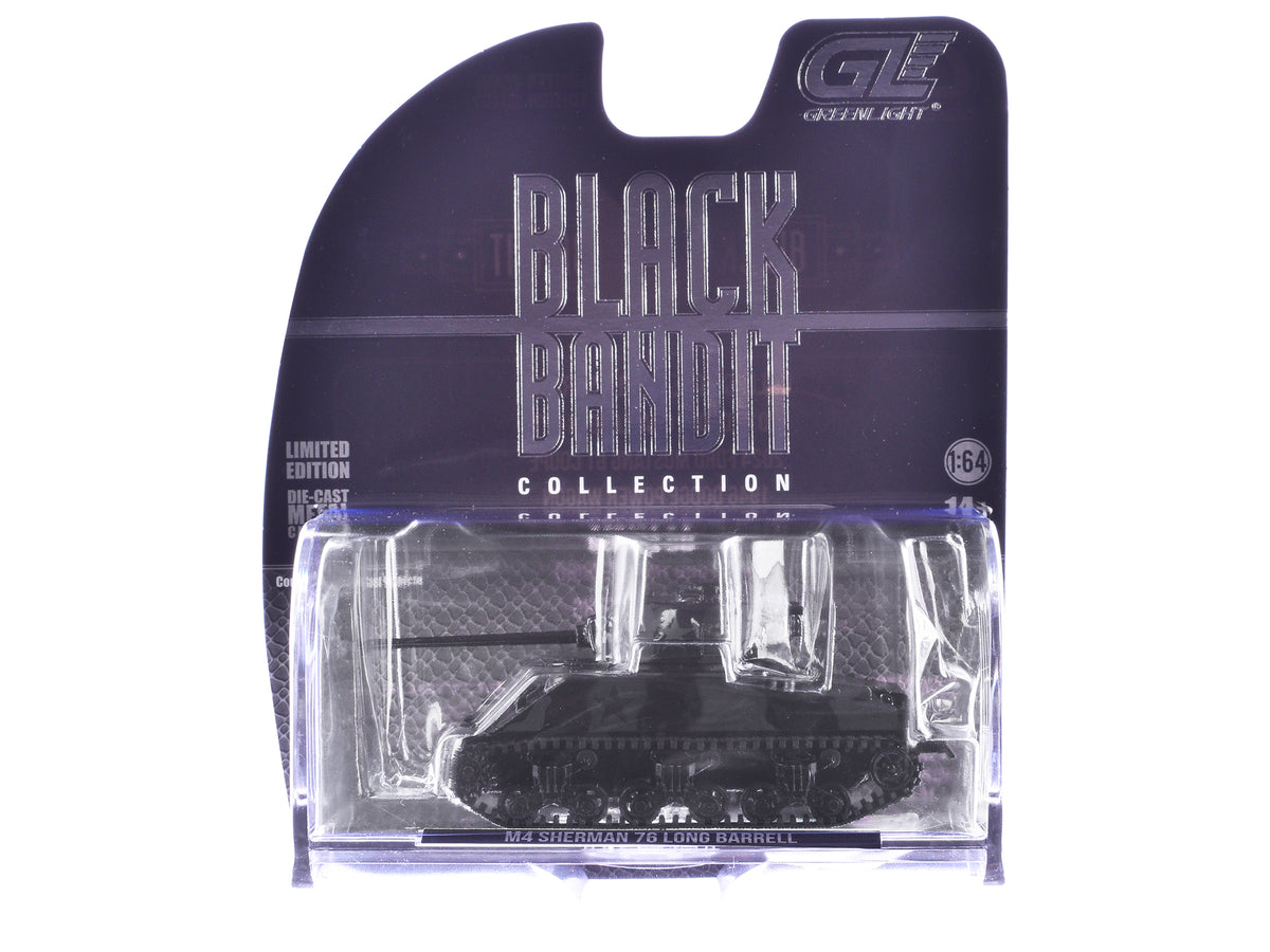 M4 Sherman 76 Long Barrell Tank Black 1/64 Diecast Model Car - Greenlight