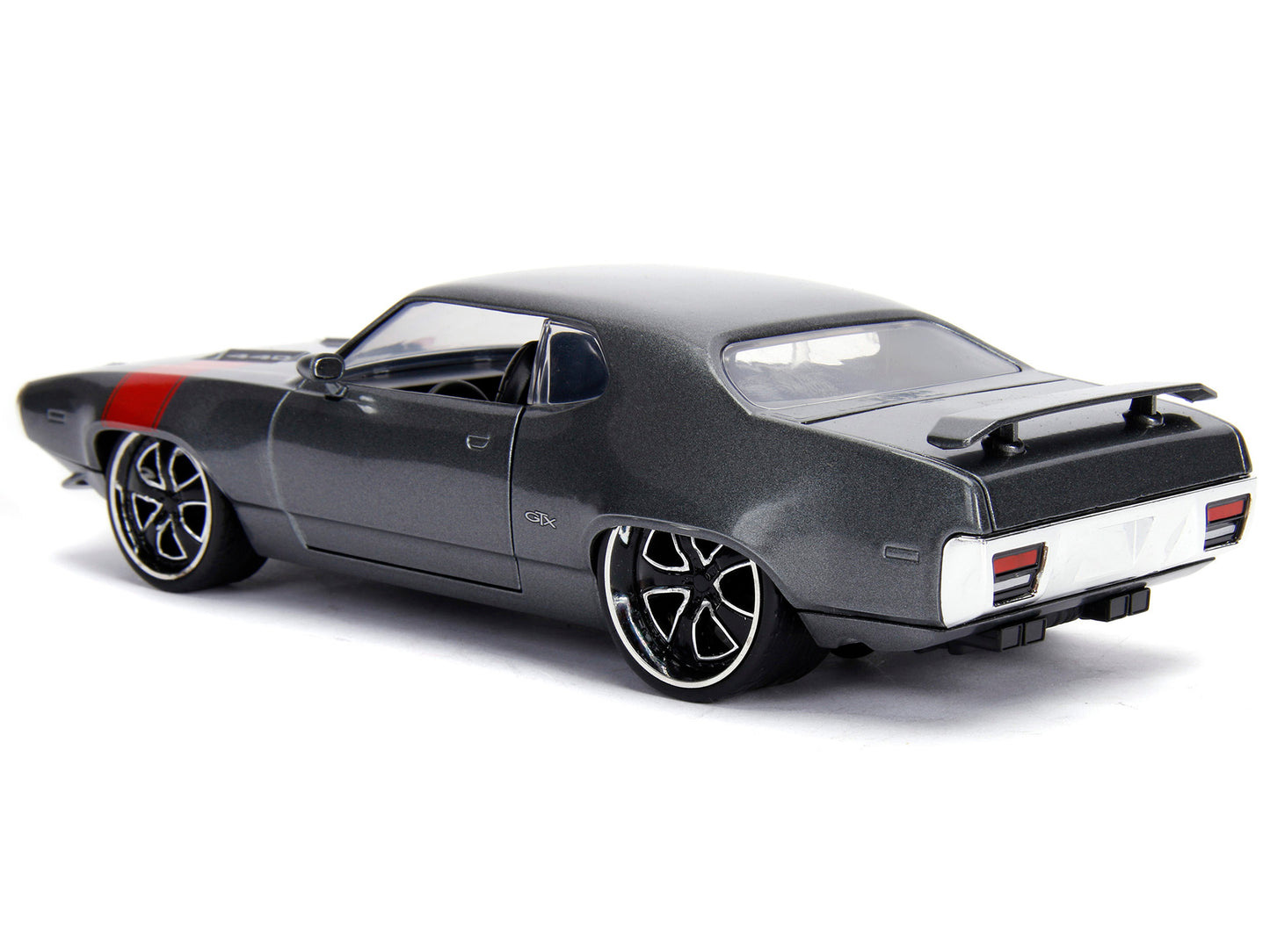 1972 Plymouth GTX 440 Metallic Gray with Red Stripe "Bigtime Muscle" 1/24 Diecast Model Car by Jada <h2>1972 Jada</h2> <p>High-quality perfect for collectors and enthusiasts. Features detailed interio