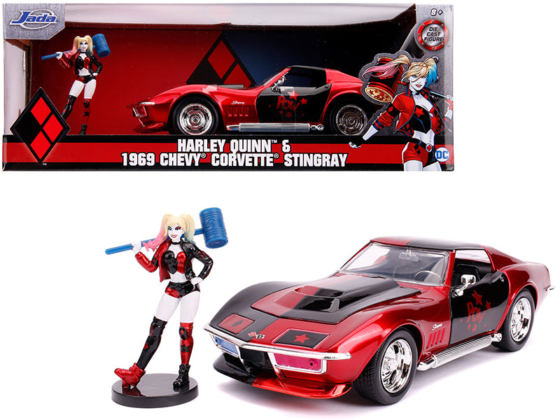 1969 Chevrolet Corvette Stingray with Harley Quinn Diecast Figurine "DC Comics" Series 1/24 Model Car by Jada <h2>1969 Jada</h2> <p>High-quality perfect for collectors and enthusiasts. Features detail