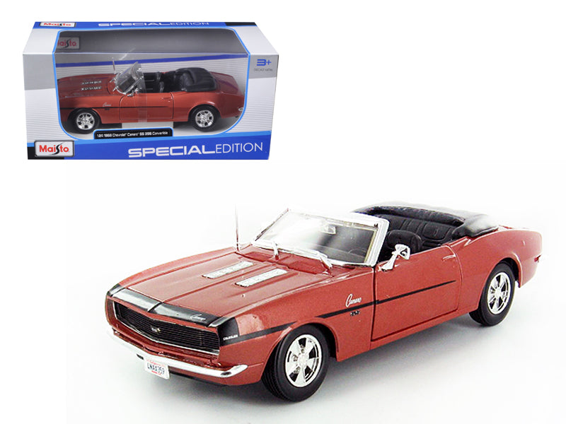 1968 Chevrolet Camaro SS 396 Convertible Bronze 1/24 Diecast Model Car - Maisto