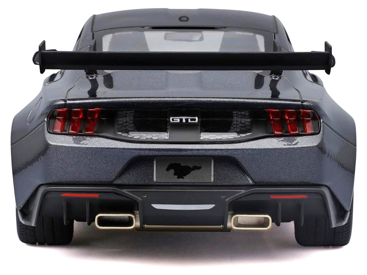 2025 Ford Mustang GTD Dark Gray Metallic with Black Top 1/18 Diecast Model Car