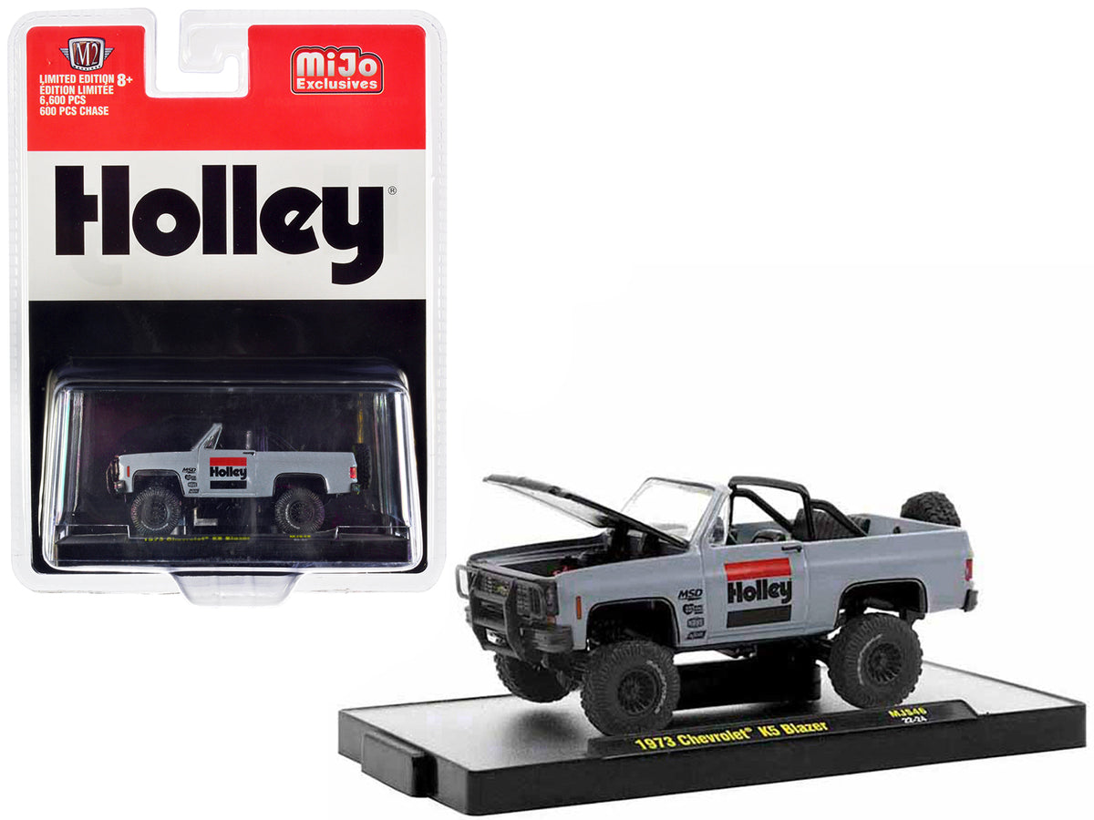 1973 Chevrolet K5 Blazer Open Top Gray Black 1/64 Diecast Model Car - M2