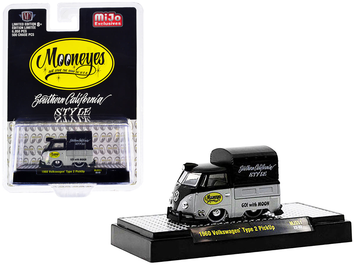 1960 Volkswagen Type 2 Pickup Truck Canvas Cover Black 1/64 Diecast Model - M2