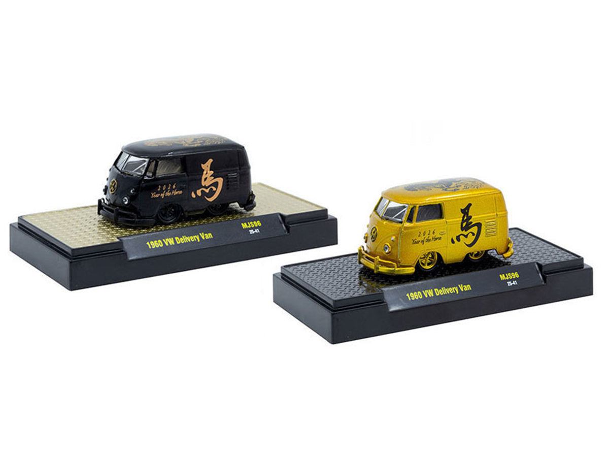 1960 Volkswagen Delivery Van Black Graphics 1960 1/64 Diecast Model - M2