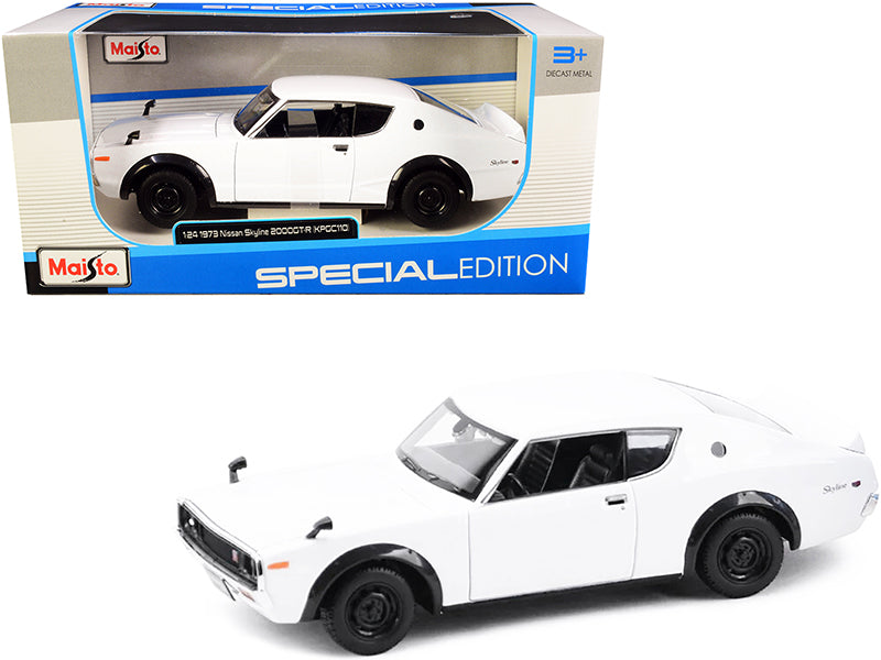 1973 Nissan Skyline 2000GT-R (KPGC110) White 1/24 Diecast Model Car - Maisto