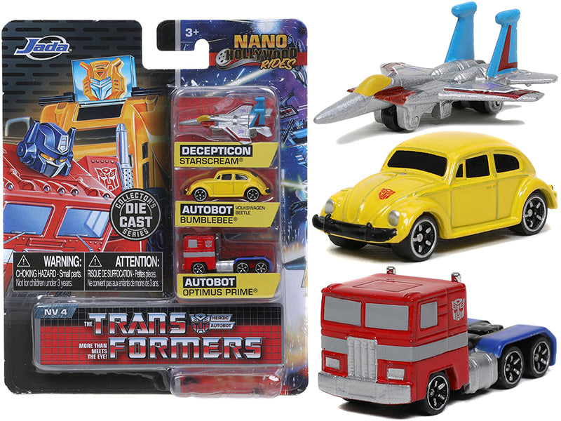 "Transformers" 3 piece Set Release 2 "Nano Hollywood Rides" Diecast Models by Jada <h2>"Transformers" Jada</h2> <p>High-quality model car perfect for collectors and enthusiasts. Features detailed inte