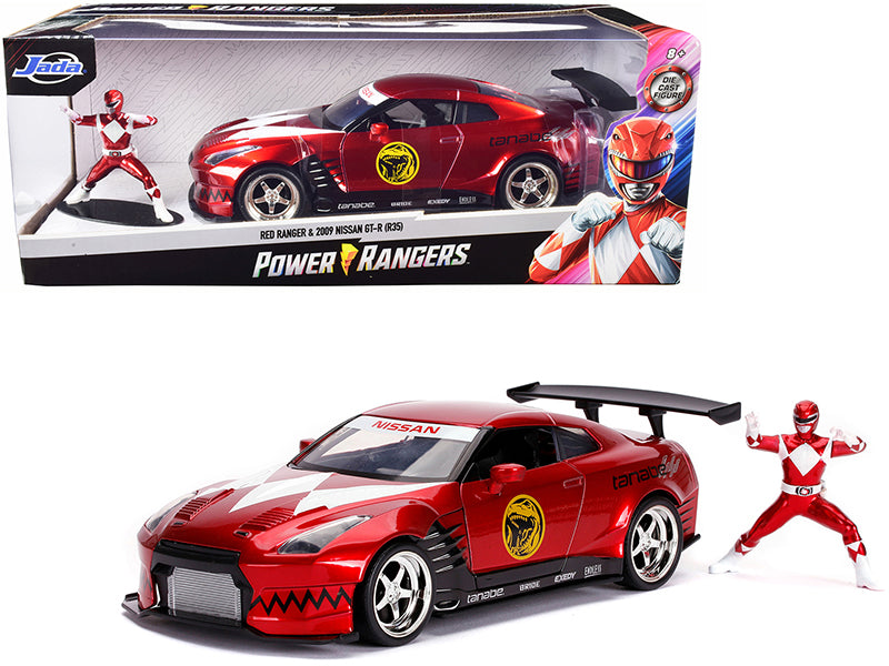 2009 Nissan GT-R (R35) Candy Red and Ranger Diecast Figurine "Power Rangers" 1/24 Model Car by Jada <h2>2009 Jada</h2> <p>High-quality perfect for collectors enthusiasts. Features detailed interior ex