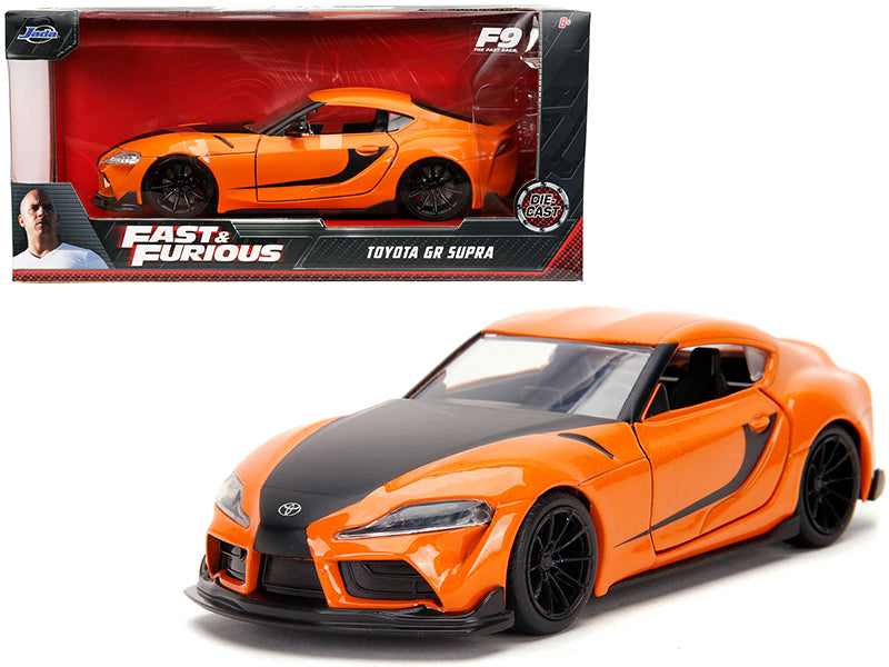 Toyota GR Supra Orange with Black Stripes "Fast & Furious 9 F9" (2021) Movie 1/32 Diecast Model Car by Jada <h2>Toyota Jada</h2> <p>High-quality perfect for collectors and enthusiasts. Features detail