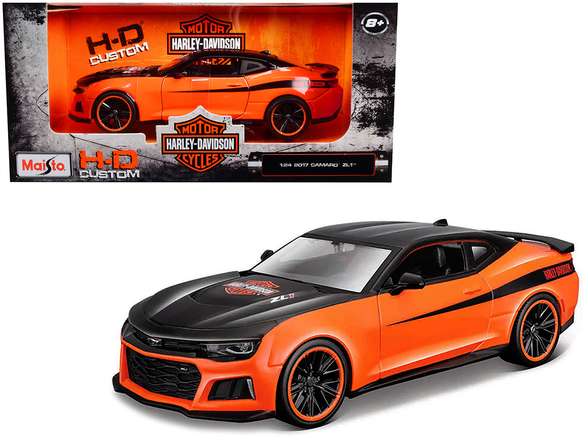 2017 Chevrolet Camaro ZL1 Orange Black 1/24 Diecast Model Car - Maisto