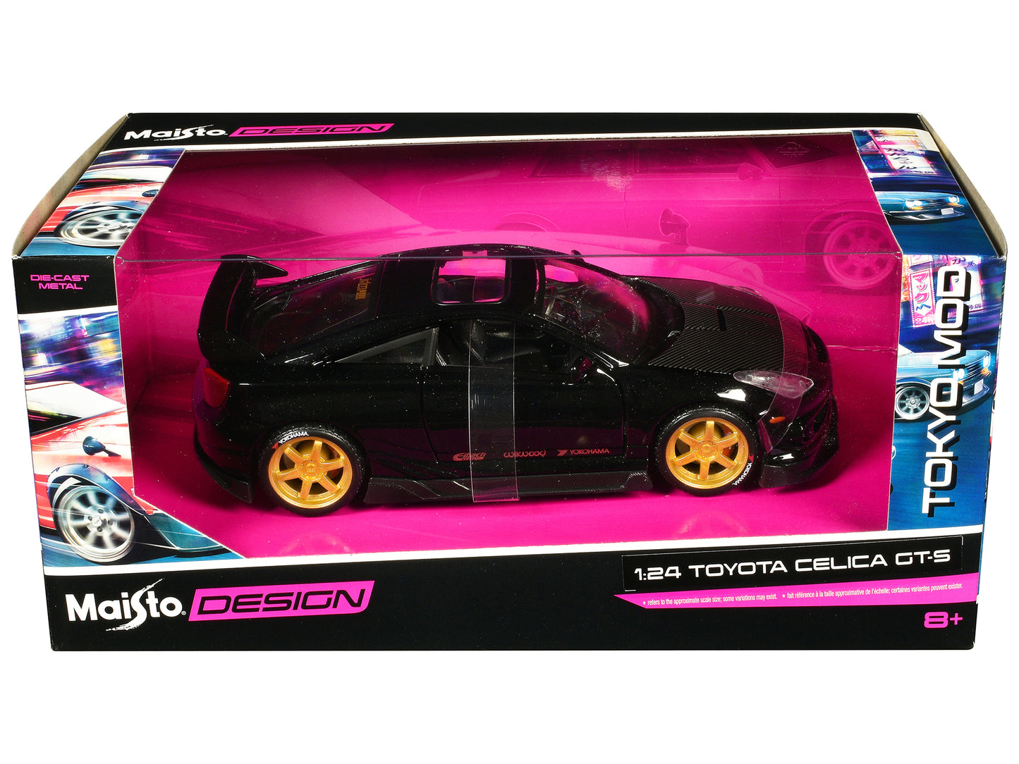 Maisto Toyota Celica GT-S Black with Carbon Hood and Sunroof "Maisto Design Tokyo Mod" Series 1/24 Diecast Model Car by <h2>Toyota Maisto</h2> <p>High-quality perfect for collectors enthusiasts. Featu