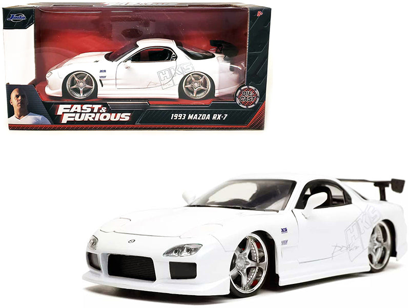 1993 Mazda RX-7 "HKS" White "Fast & Furious" Movie 1/24 Diecast Model Car by Jada <h2>1993 Jada</h2> <p>High-quality perfect for collectors and enthusiasts. Features detailed interior exterior craftsm