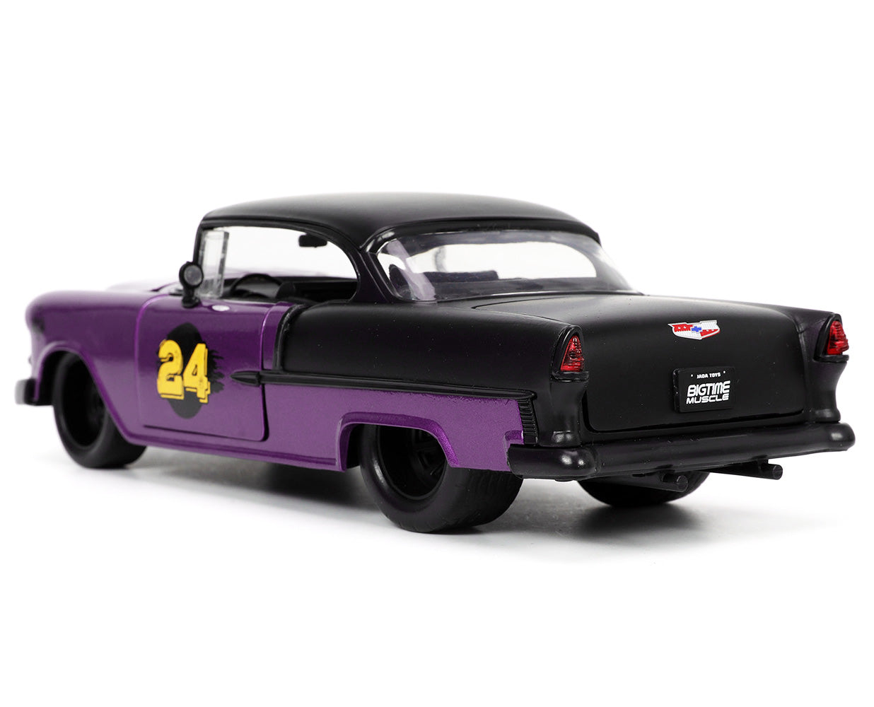 1955 Chevrolet Bel Air #24 Purple Metallic and Matt Black "Bigtime Muscle" Series 1/24 Diecast Model Car by Jada <h2>1955 Jada</h2> <p>High-quality perfect for collectors enthusiasts. Features detaile