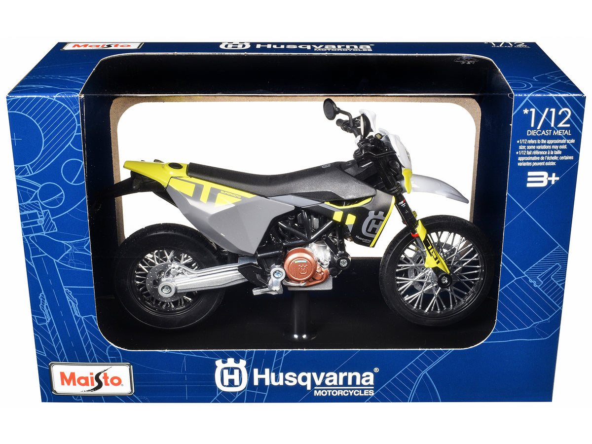 2023 Husqvarna 701 Supermoto Motorcycle Matt 1/12 Diecast Model Car - Maisto