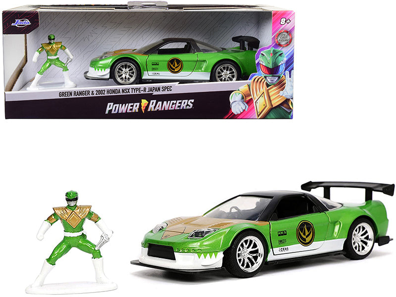 2002 Honda NSX Type-R Japan Spec RHD (Right Hand Drive) and Green Ranger Diecast Figurine "Power Rangers" "Hollywood Rides" Series 1/32 Model Car by Jada <h2>2002 Jada</h2> <p>High-quality perfect for