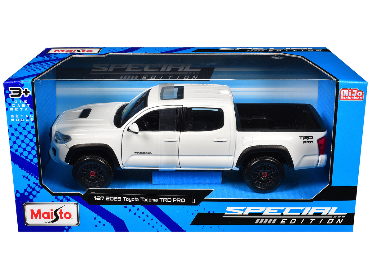 2023 Toyota Tacoma TRD PRO Pickup Truck White 1/27 Diecast Model - Maisto