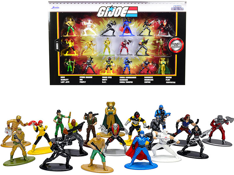 "G.I. Joe" Set of 18 Diecast Figurines "Nano Metalfigs" Series by Jada <h2>"G.I. Jada</h2> <p>High-quality model car perfect for collectors and enthusiasts. Features detailed interior exterior craftsm