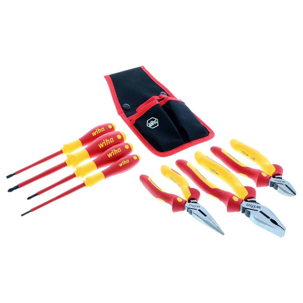 Wiha Insulated Industrial Pliers and Screwdriver Set - 7