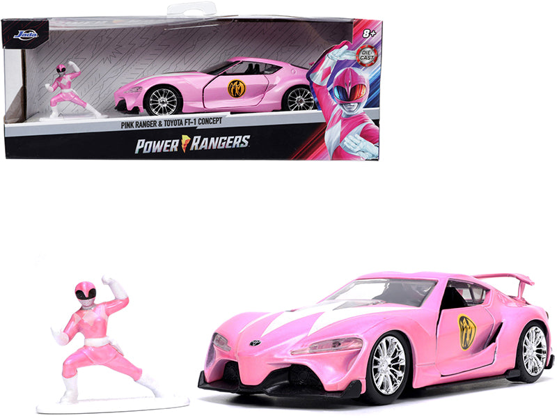 Toyota FT-1 Concept Pink Metallic and Ranger Diecast Figurine "Power Rangers" "Hollywood Rides" Series 1/32 Model Car by Jada <h2>Toyota Jada</h2> <p>High-quality perfect for collectors enthusiasts. F