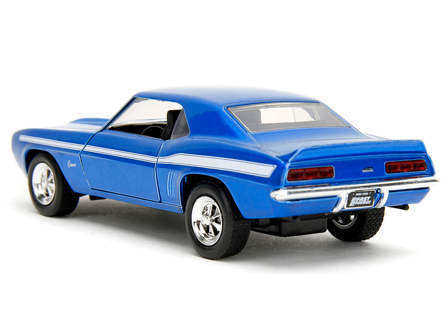1969 Chevrolet Camaro Blue Metallic with White Stripes "2 Fast 2 Furious" (2003) Movie "Fast & Series 1/32 Diecast Model Car by Jada <h2>1969 Jada</h2> <p>High-quality perfect for collectors and enthu