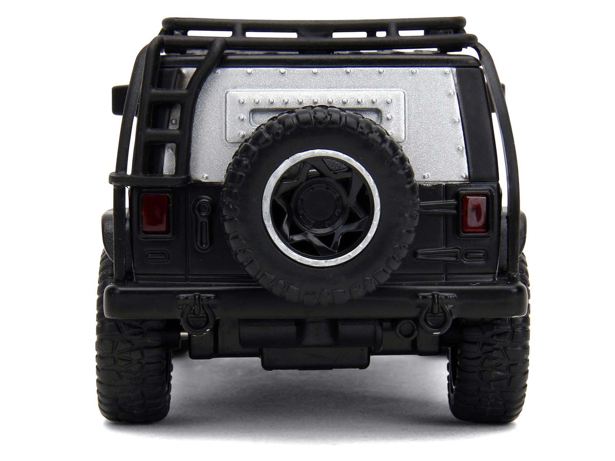 Tej's Jeep Wrangler Custom Silver Metallic Black 1/32 Diecast Model Car - Jada
