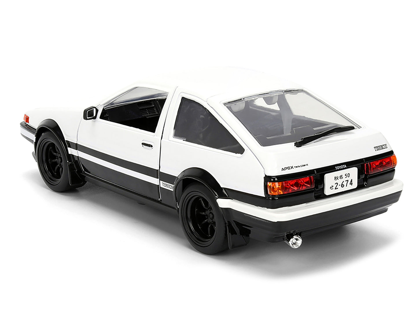 Toyota Trueno (AE86) RHD (Right Hand Drive) White and Black with Graphics Takumi Diecast Figure "Initial D" (1998-2021) TV Series "Anime Hollywood Rides" 1/24 Model by Jada <h2>Toyota Jada</h2> <p>Hig