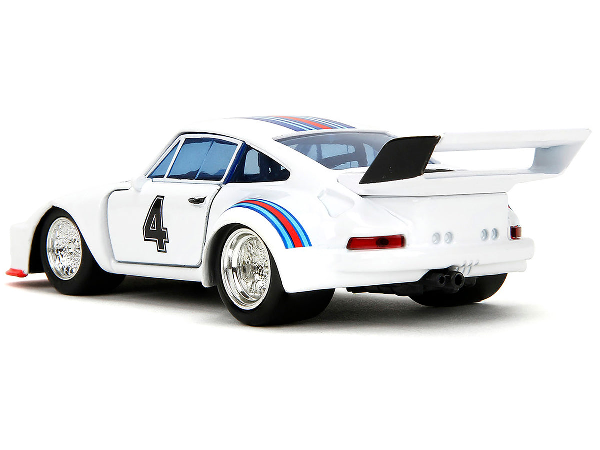 Porsche 935 Turbo #4 White Blue Red Stripes 1/32 Diecast Model Car - Jada